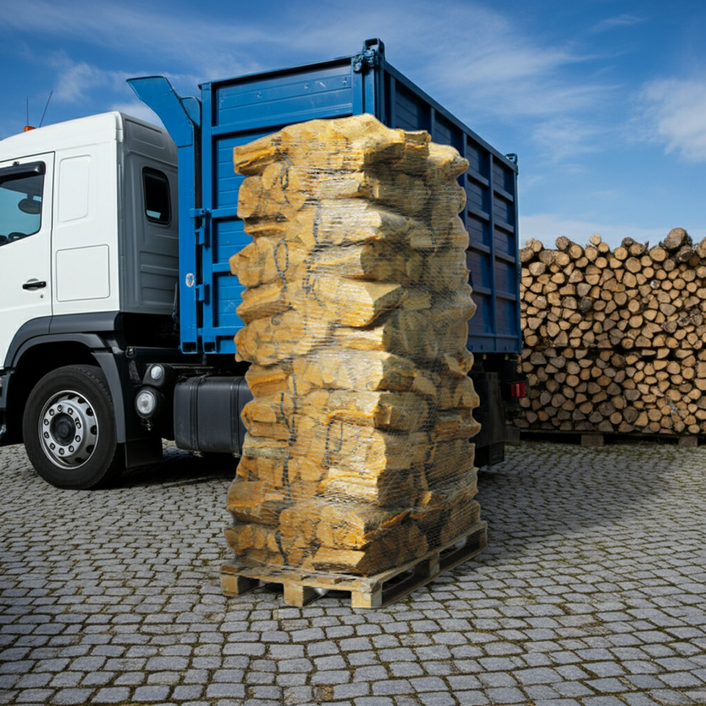 88 Redes de Lenha de Amieiro Rachado e Seco em Estufa, 25cm, Qualidade Premium