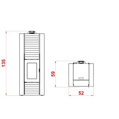 Poêle à pellets Palazzetti Martina IDRO Lux : Chaleur Performante 10/15kW, Acier Élégant