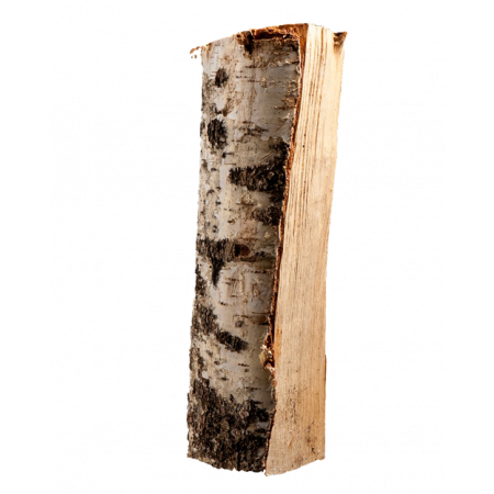 Demi-Palette Bûches de Bois de Bouleau Séché au Four Fendues 25cm Premium