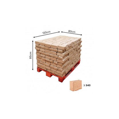 Bûches Compressées Jour Haute Performance Chêne Hêtre Français Écologiques Longue Durée
