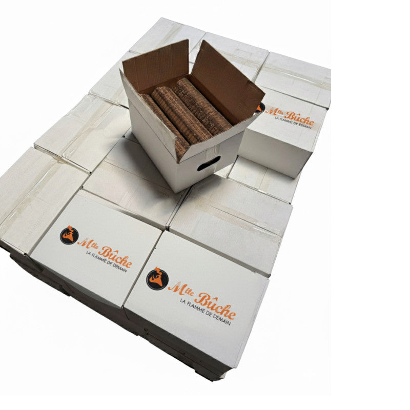 Bûches Compressées Haute Performance Mademoiselle Bûche - 42 Cartons Écologiques