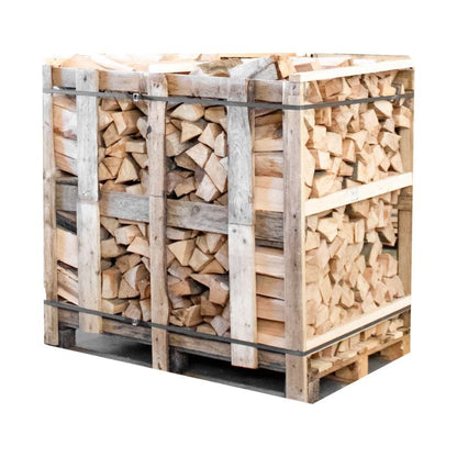 Demi-Palette Premium Bois de Chauffage Hêtre Fendu Séché au Four 25 cm