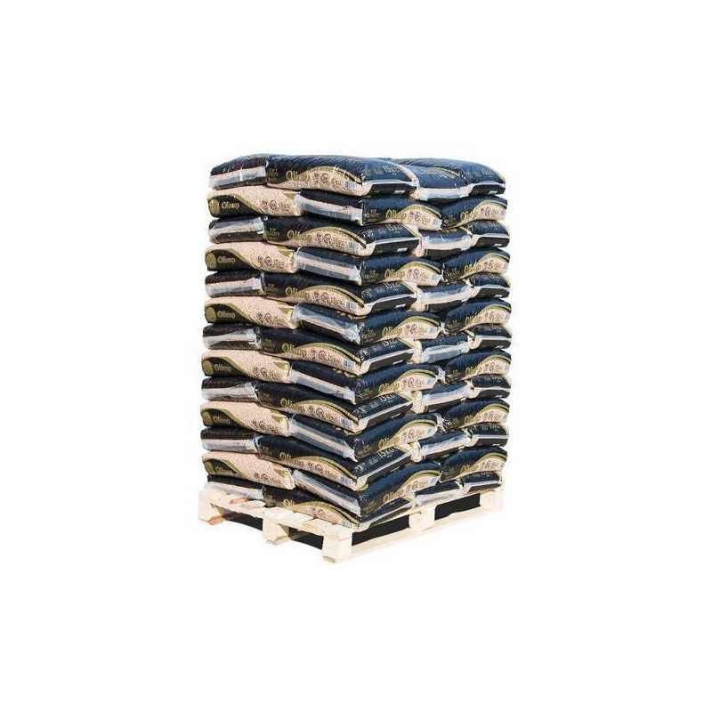 Granulés de bois Olimp 6mm ENplusA1, Palette Économique 65x15kg, Haute Performance Chauffage Durable
