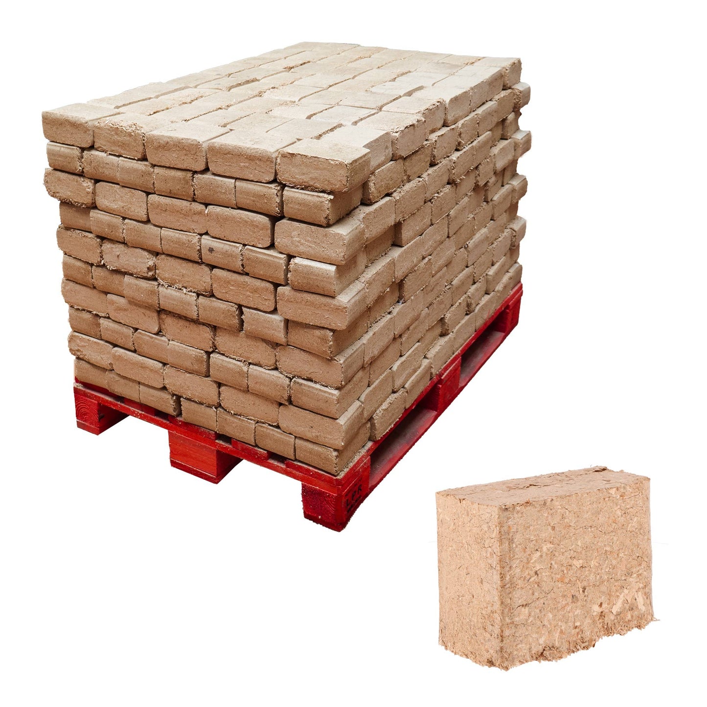 Palette 540 Bûches Compressées Bois Chêne Hêtre Écologique Performance Chauffage Optimal