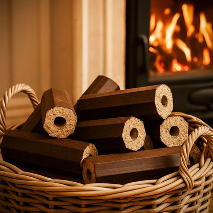 Bûches Densifiées Pini Kay Premium: Chaleur Intense, Flamme Sublime, 960 kg