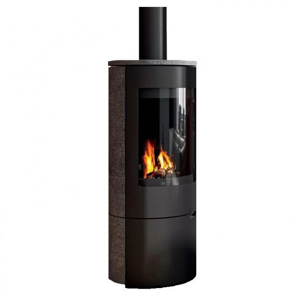 Poêle à Bois Chazelles SOULOR 7.4kW, Écologique Pierre Ollaire Design